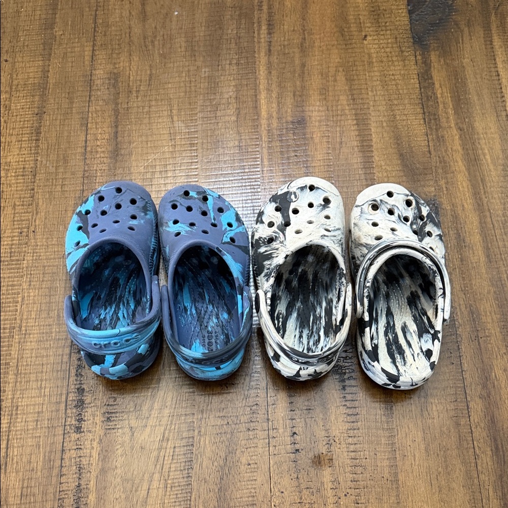 CROCS Kids' Sandals - Blue and Black/White